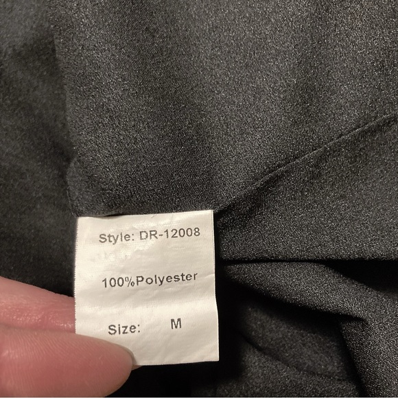 PINK MARTINI Black white crosshatch design short sleeve a-line dress goth MEDIUM - Picture 13 of 14